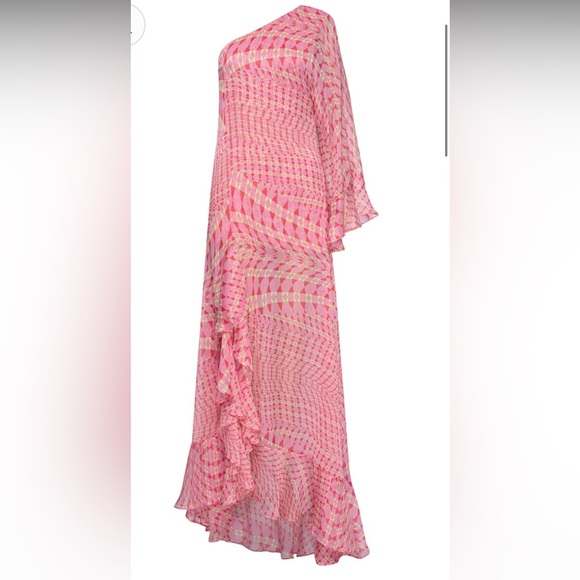 New Misa. Gaia One-shoulder Maxi Dress in Chiffon - Picture 3 of 5